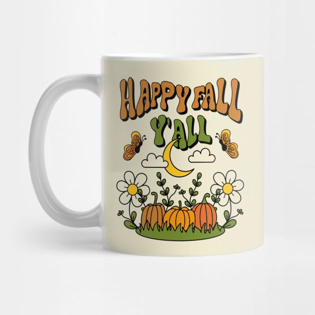 Happy Fall Y'all Shirt Design by themindfulbutterfly